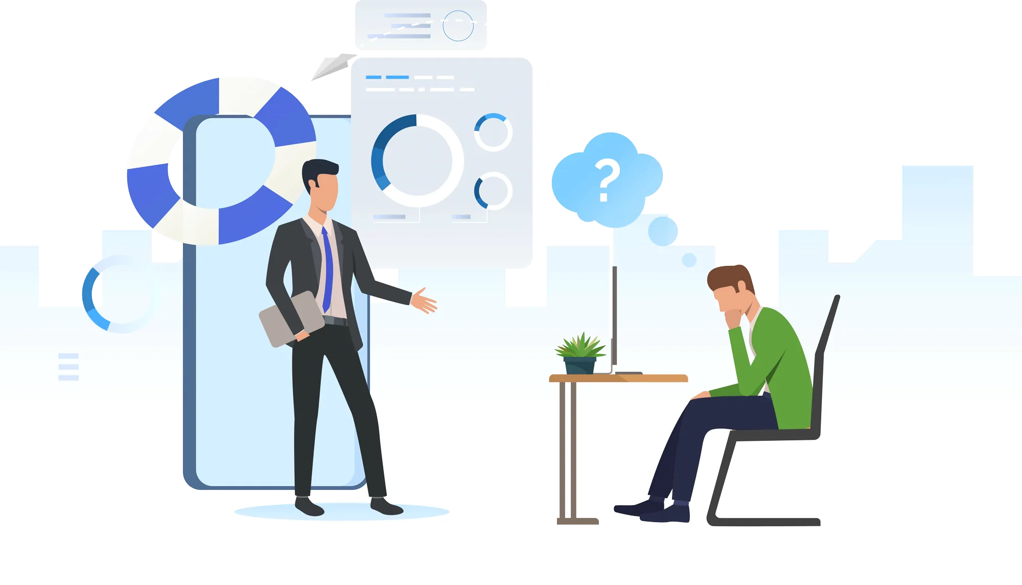 One80 Consultation business consulting and growth strategy services for Ohio businesses, illustrated with teamwork and planning graphics.