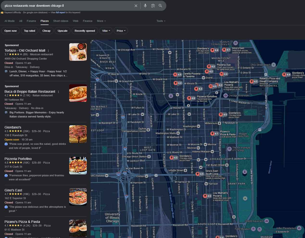 Dayton Ohio local search Google Maps business results